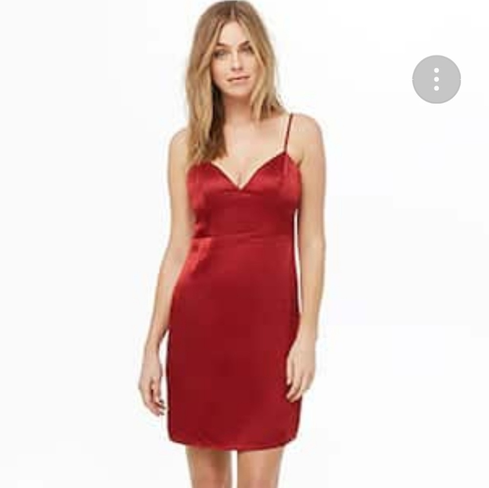NWT Forever 21 Contemporary Red Slip/Satin Dress